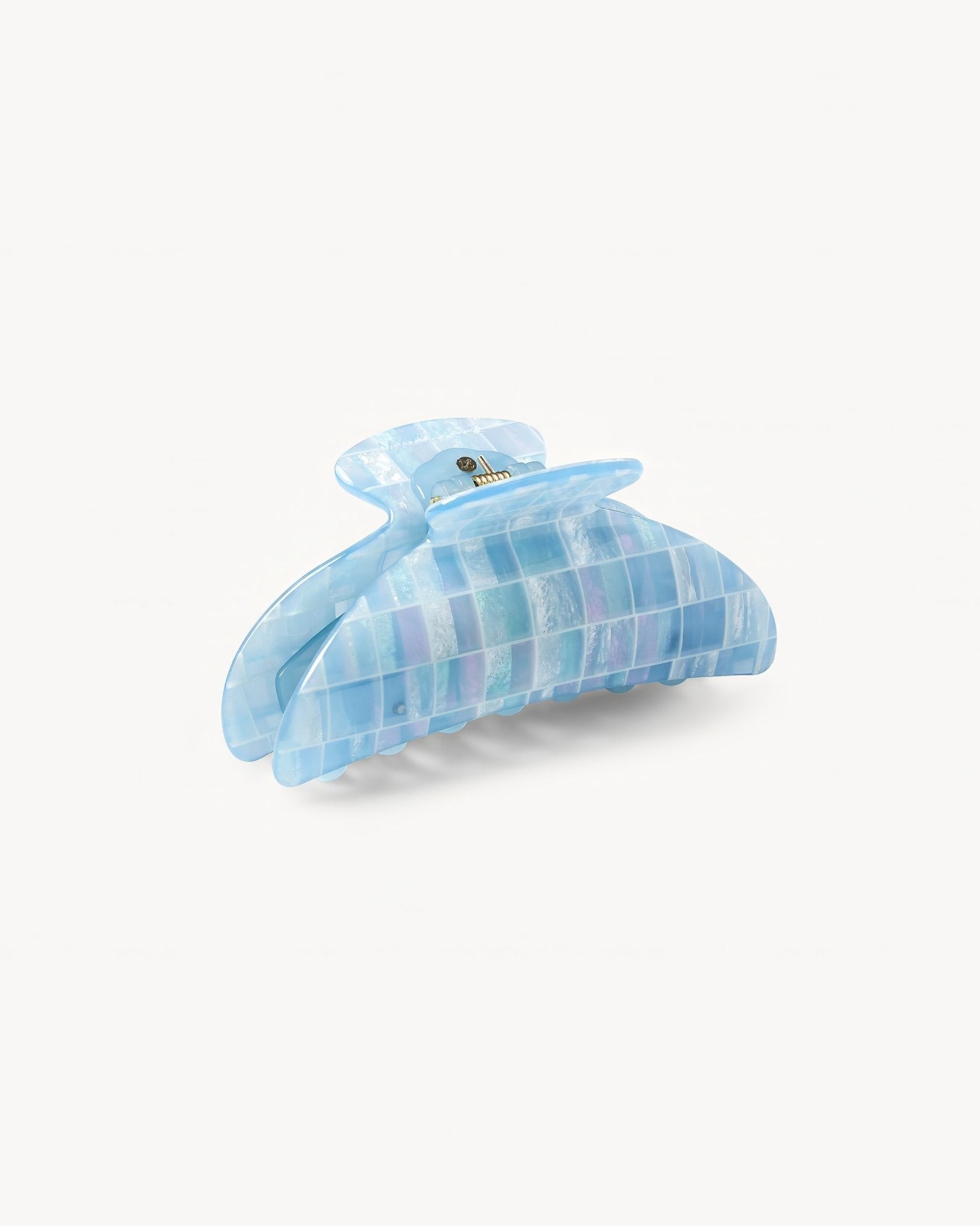 Midi Heirloom Claw in Blue Shell Checker