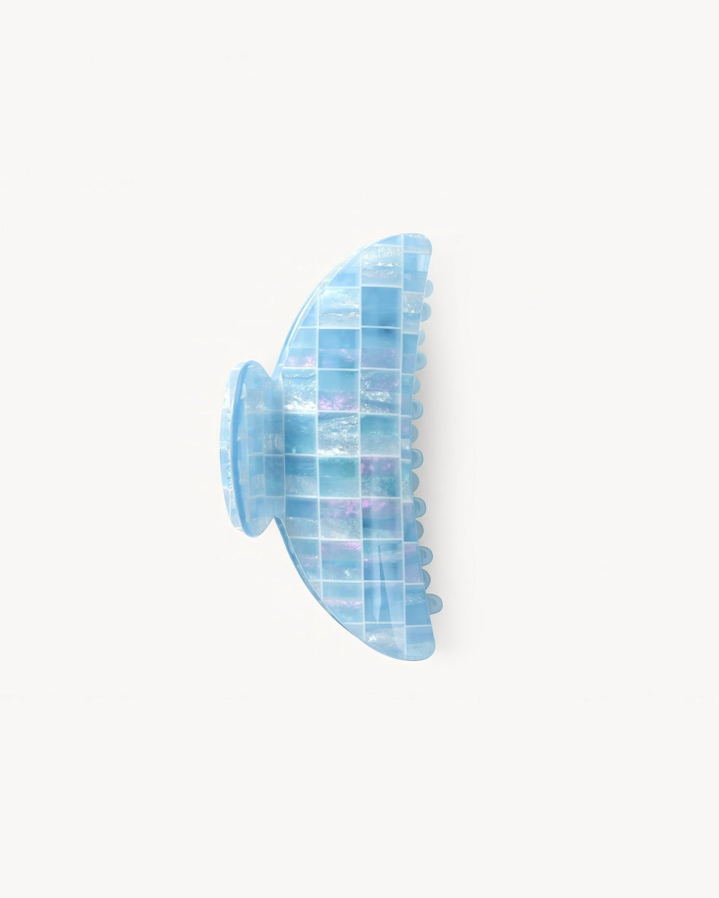 Midi Heirloom Claw in Blue Shell Checker