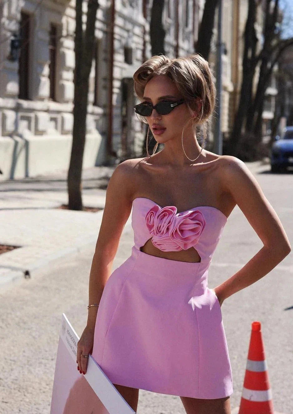 Valencia Dress - Baby Pink  GEMMACHIC