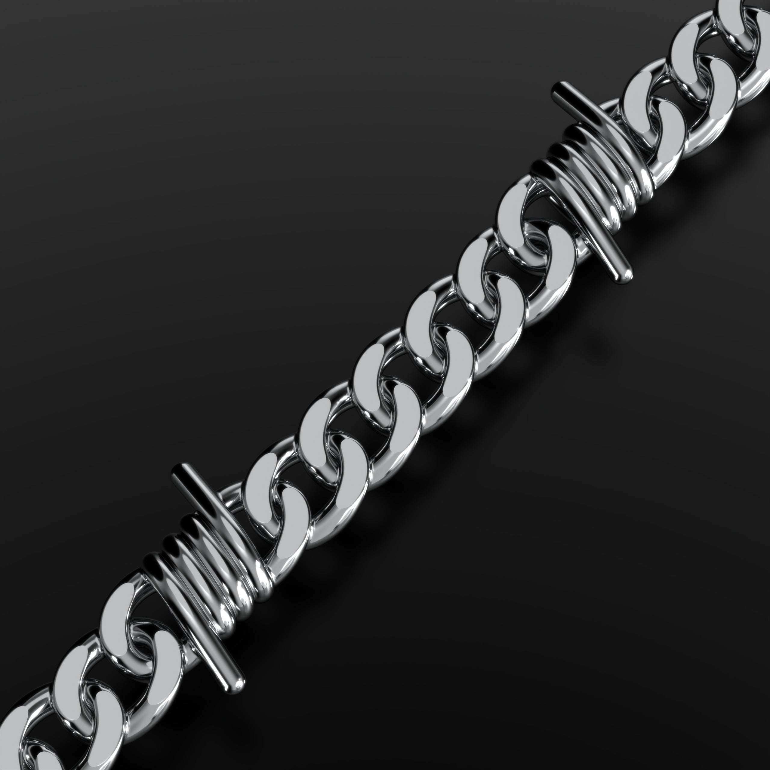 Barb Wire Cuban Personalized Chain  GEMMACHIC