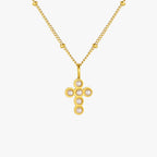 Pearl Cross Necklace  GEMMACHIC
