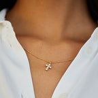 Pearl Cross Necklace  GEMMACHIC