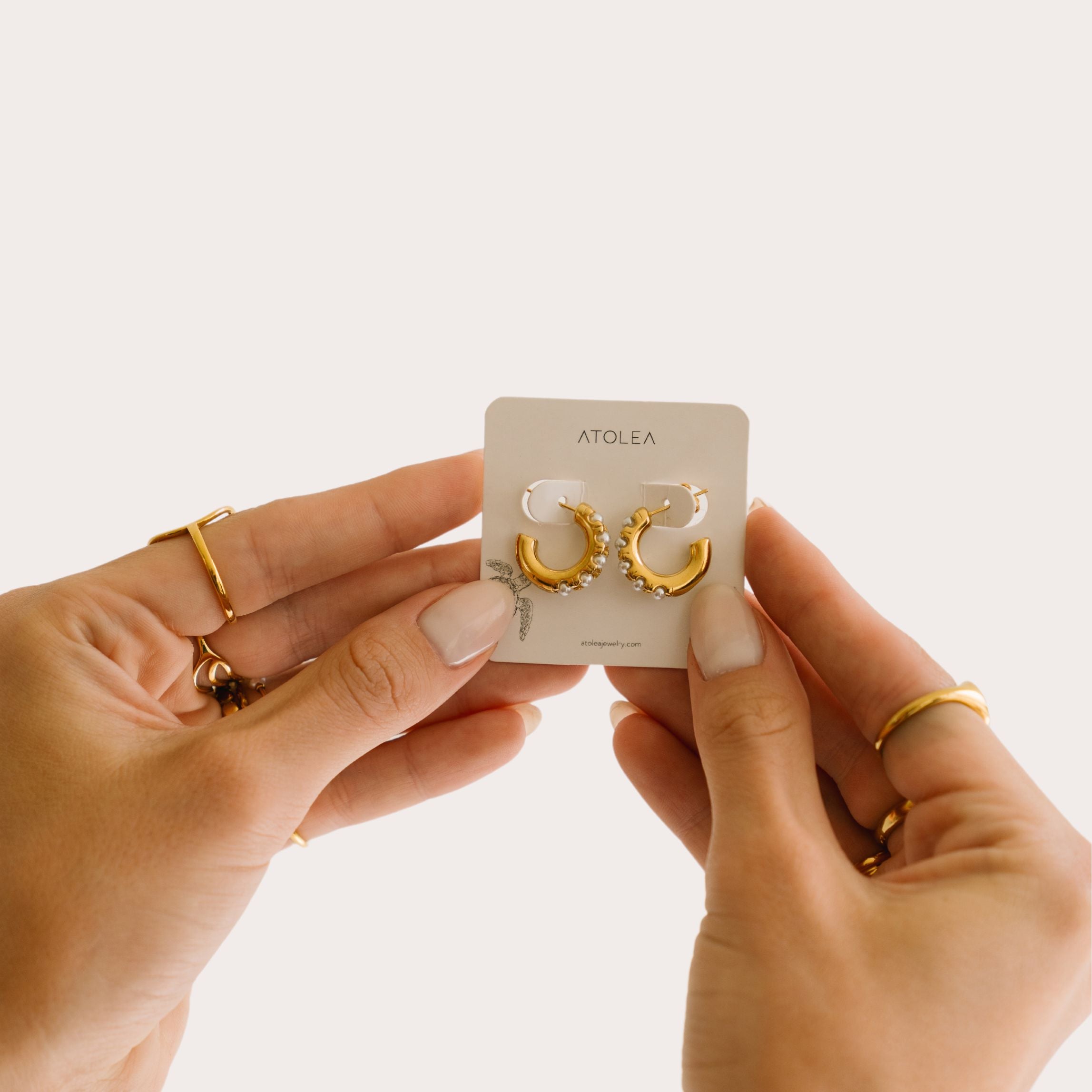 Mini Pearl Huggies Earrings  GEMMACHIC