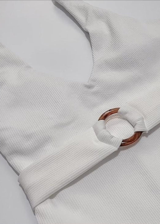 Carmela ¨C Textured Belted One-Piece Swimsuit  GEMMACHIC