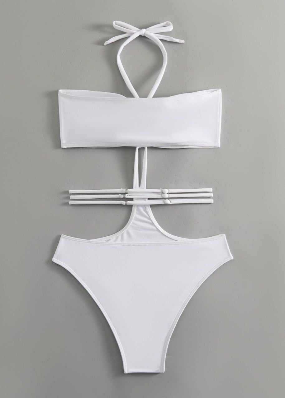 Liora - Cut-Out One Piece Swimsuit with Tie Detail  GEMMACHIC
