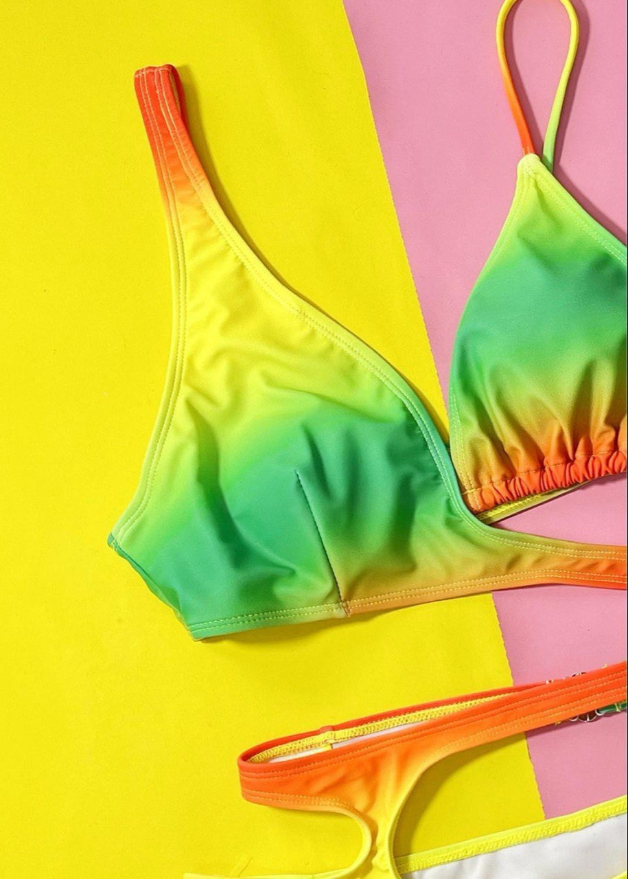 Zuma Cutout Ombre Bikini Set  GEMMACHIC