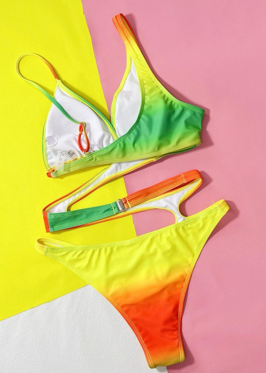Zuma Cutout Ombre Bikini Set  GEMMACHIC