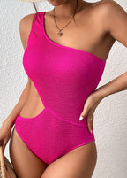 Riviera Cutout One-Shoulder Swimsuit  GEMMACHIC