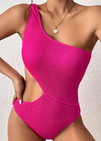 Riviera Cutout One-Shoulder Swimsuit  GEMMACHIC