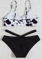 Zenya - Monochrome Crossover Bikini Set  GEMMACHIC