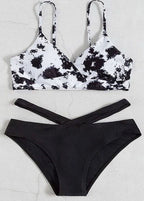 Zenya - Monochrome Crossover Bikini Set  GEMMACHIC