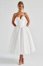 Prim Midi Dress - Ivory  Gemma Chic