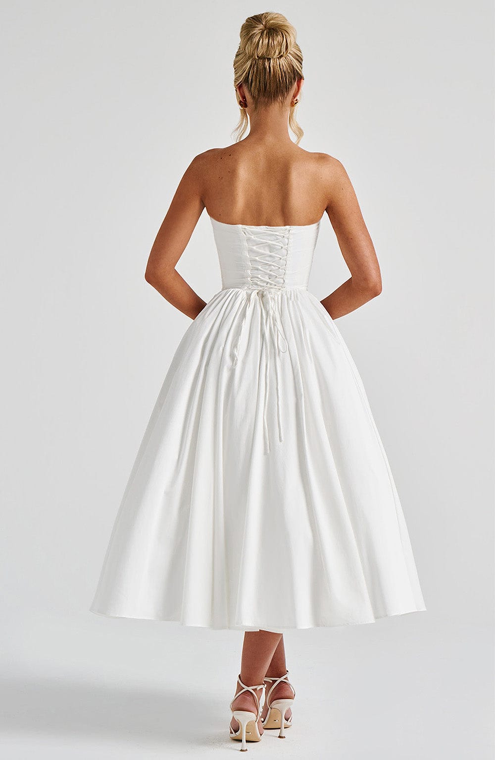 Prim Midi Dress - Ivory  Gemma Chic