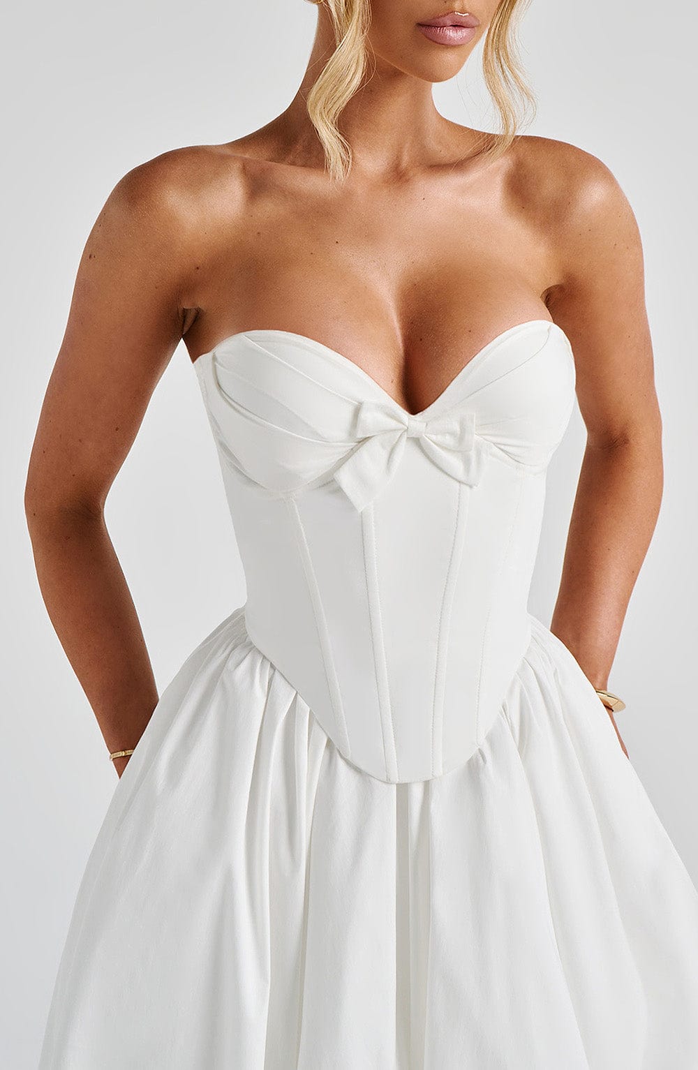 Prim Midi Dress - Ivory  Gemma Chic