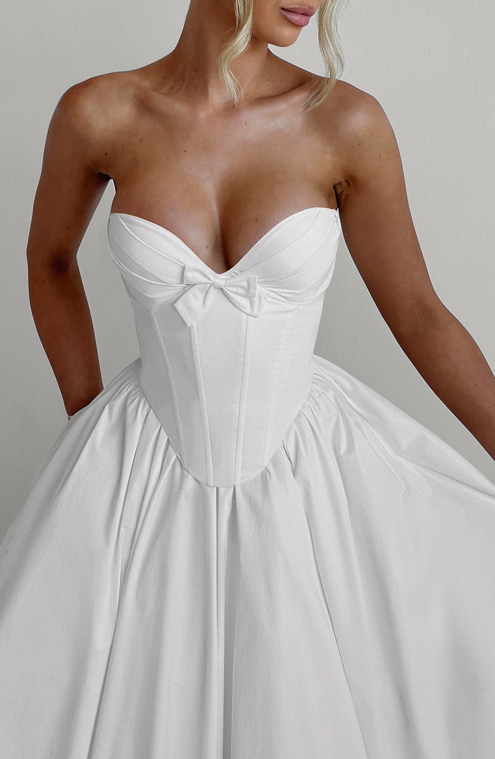 Prim Midi Dress - Ivory  Gemma Chic