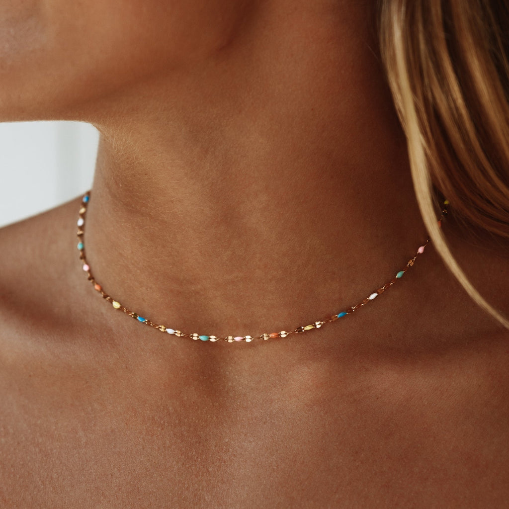 Rainbow Dainty Choker  GEMMACHIC