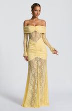 Sauline Maxi Dress - Lemon