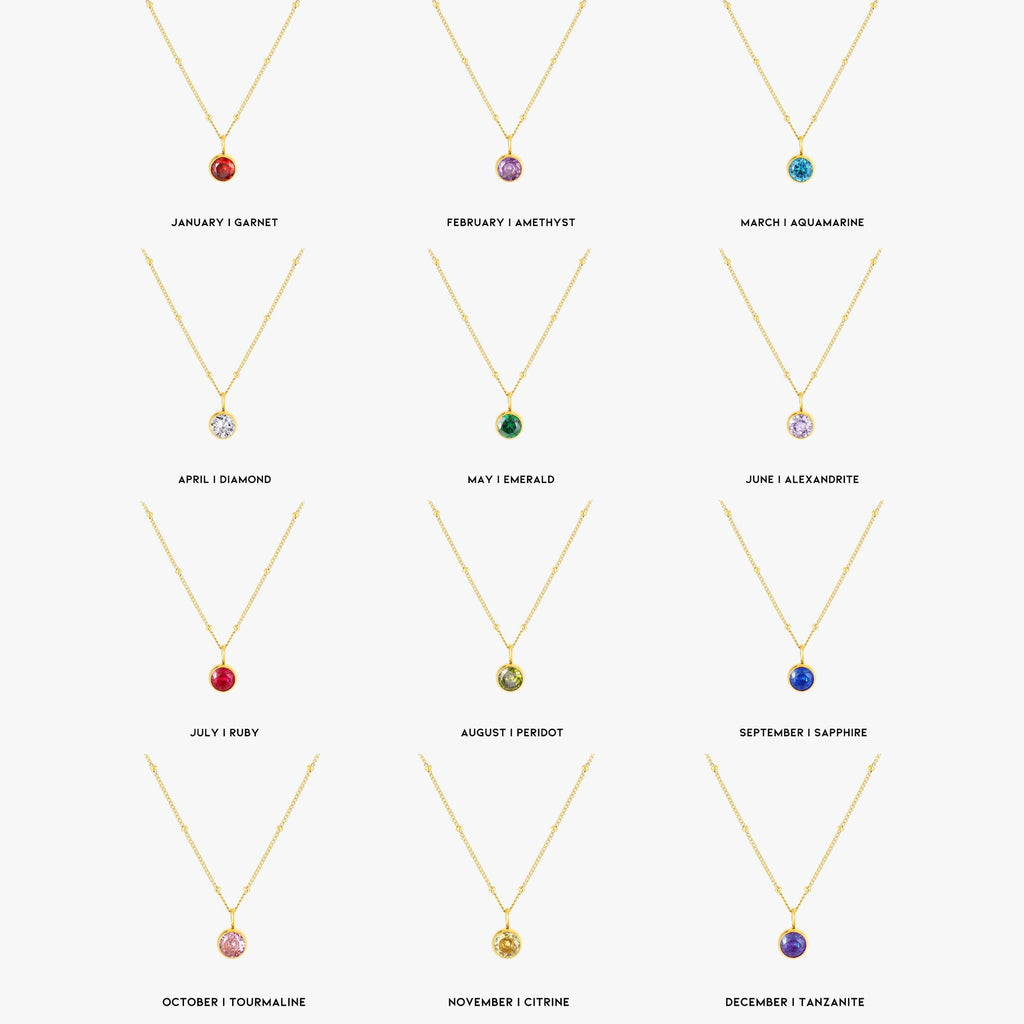 Birthstone Necklace  GEMMACHIC