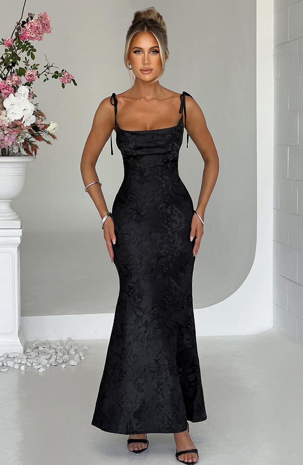 Whitney Maxi Dress - Black  Gemma Chic