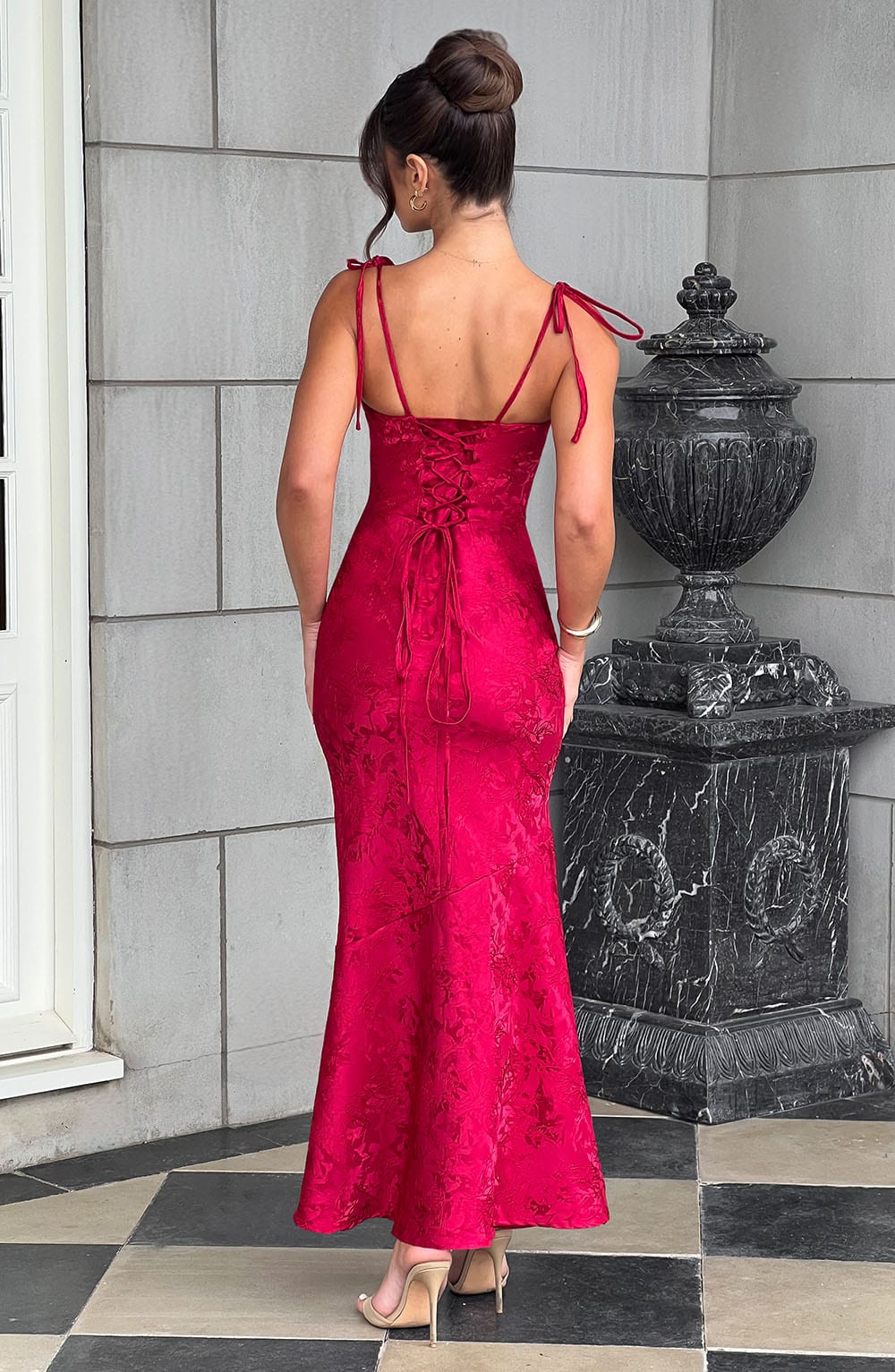 Whitney Maxi Dress - Red  Gemma Chic