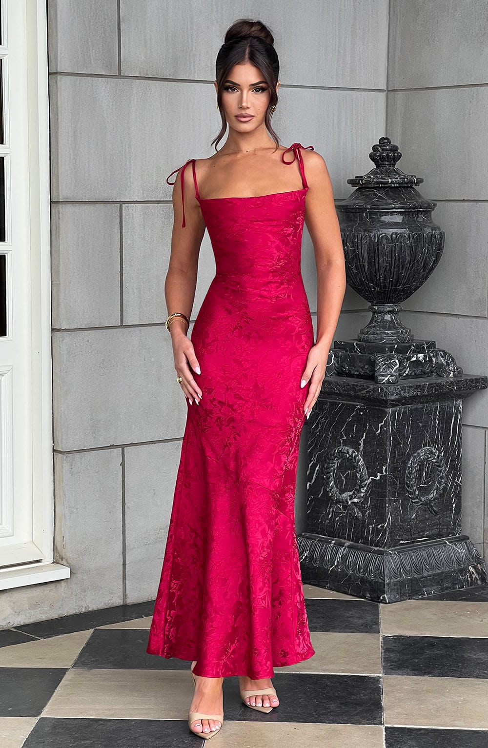 Whitney Maxi Dress - Red  Gemma Chic