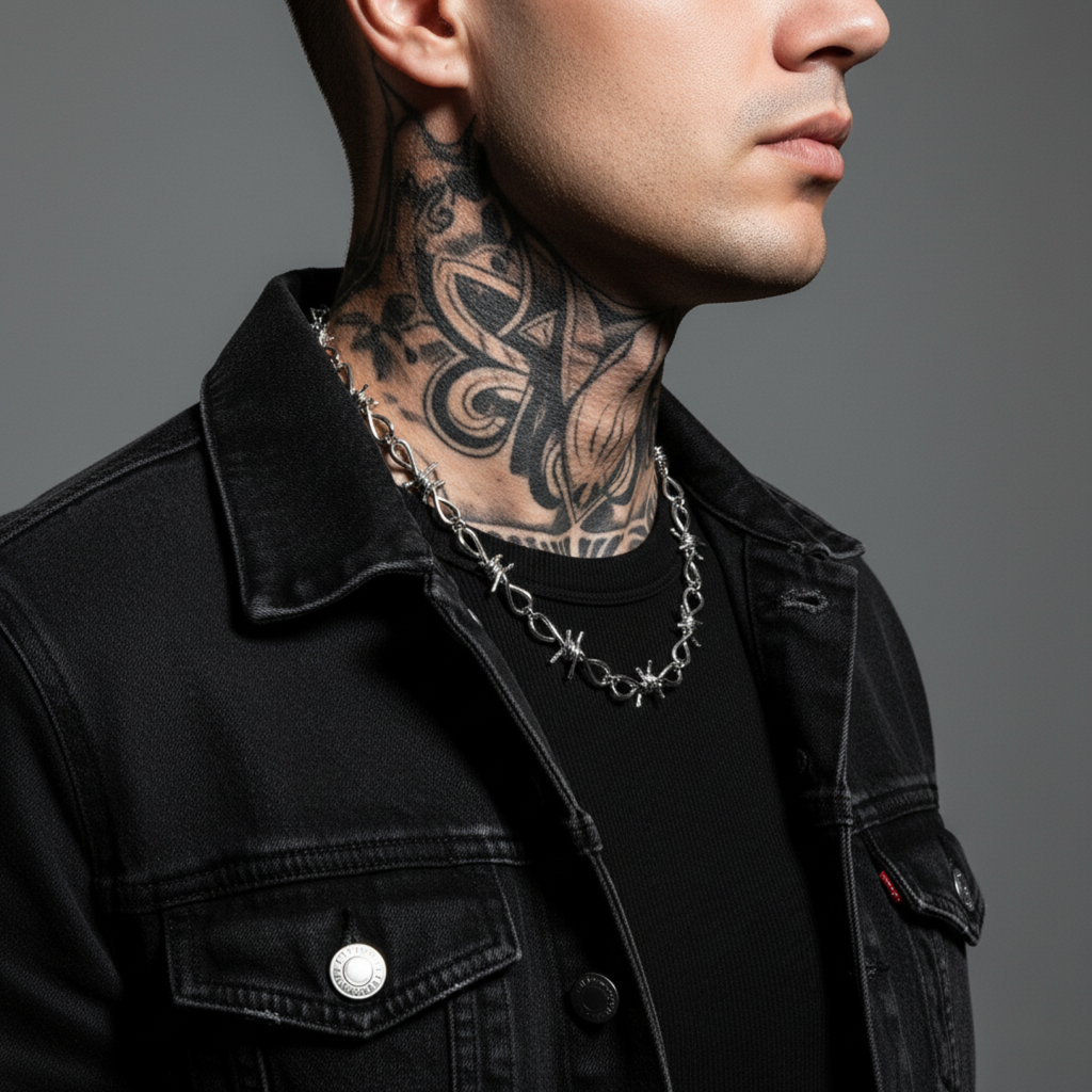 Twisted Barb Wire Necklace  GEMMACHIC